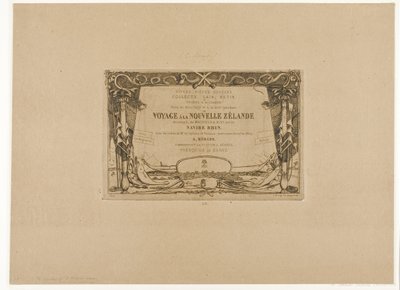 Capa para uma viagem à Nova Zelândia (1842-46) de Charles Meryon