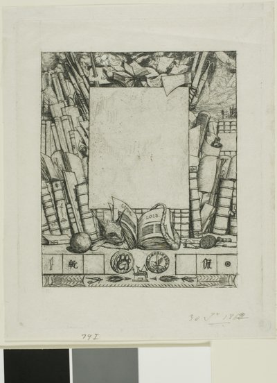Projeto de uma moldura para o retrato de Armand Guéraud de Charles Meryon
