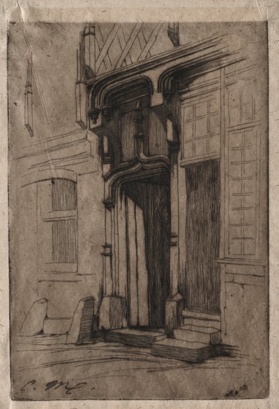 Entrada de um antigo convento na Rue Mirabeau, Bourges de Charles Meryon