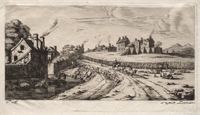 Entrada para o Faubourg, Saint-Marceau, Paris, 1850. de Charles Meryon