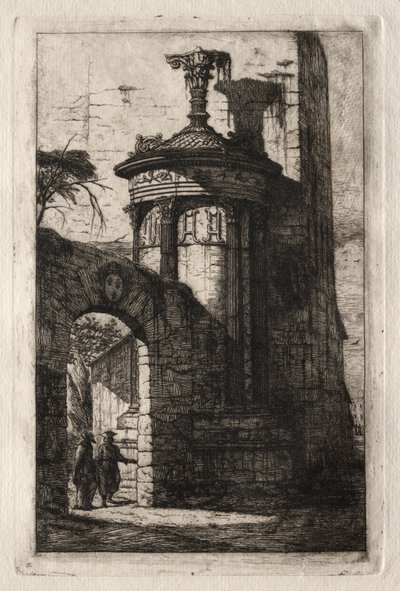 Entrada para o Convento dos Capuchinhos Franceses em Atenas de Charles Meryon