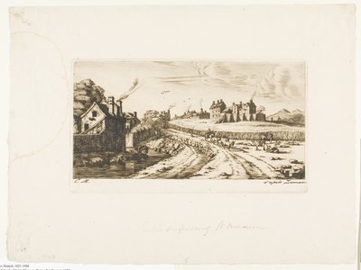 Entrada para o subúrbio de Saint-Marceau, Paris de Charles Meryon