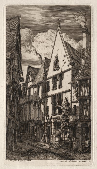 Água-forte de Paris: em Bourges de Charles Meryon