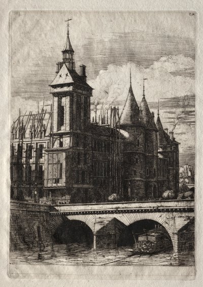 Gravuras de Paris: A Torre do Relógio de Charles Meryon