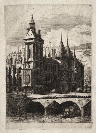 Gravuras de Paris: A Torre do Relógio de Charles Meryon