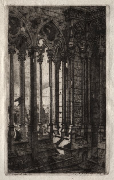 Gravuras de Paris: A Galeria de Notre Dame de Charles Meryon