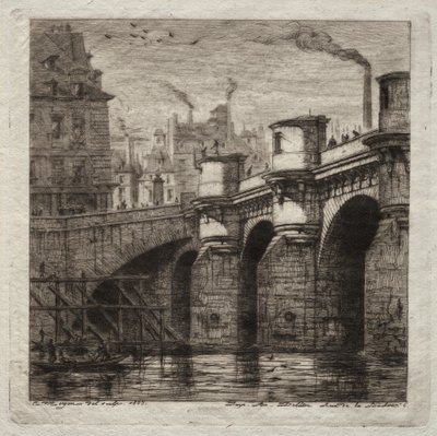 Gravuras de Paris: A Nova Ponte, 1853. de Charles Meryon