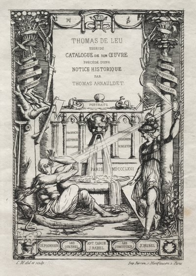 Frontispício para um Catálogo das Gravuras de Thomas de Leu de Charles Meryon
