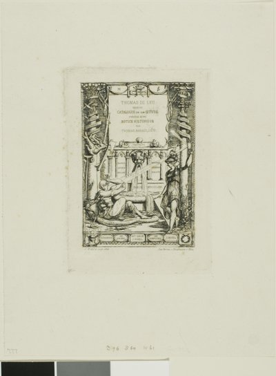 Frontispício do catálogo da obra de Thomas De Leu de Charles Meryon