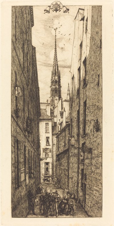 Rue des Chantres, Paris (Chantrey Street, Paris) de Charles Meryon