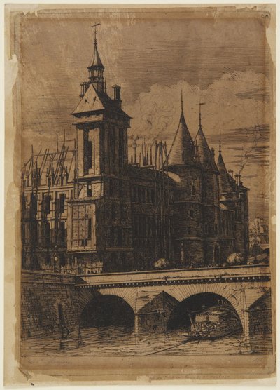 A torre do relógio - 1852 de Charles Meryon