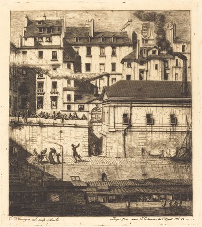 La necrotério, Paris (O Mortuário) de Charles Meryon