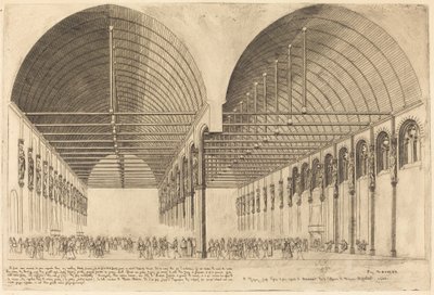 A Salle des Pas-Perdus no antigo Palais-de-Justice, Paris (A antecâmara do Palácio da Justiça, Paris) de Charles Meryon