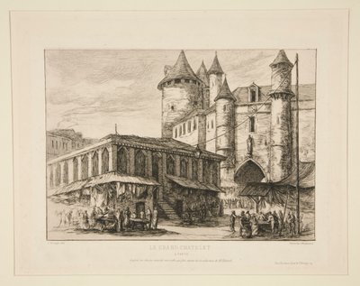 O Grand Chatelet [cerca de 1780 d de Charles Meryon