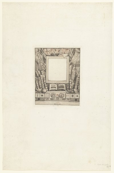 Omlijsting para retrato de Armand Guéraud Projeto de enquadramento para o retrato de Armand Guérard de Charles Meryon