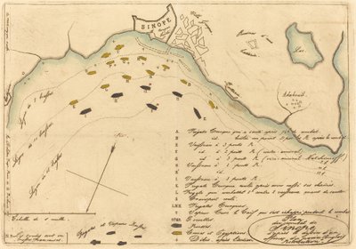 Plan du Combat de Sinope (Plano da Batalha de Sinope) de Charles Meryon