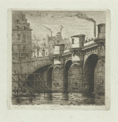 Pont-Neuf over de Seine em Parijs
A Pont-Neuf
Eaux-Fortes sobre Paris (título da série) de Charles Meryon