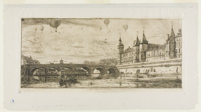 Pont au Change, Paris de Charles Meryon