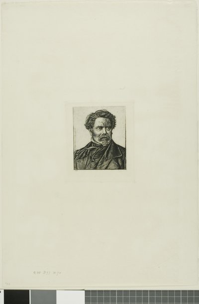 Retrato de Benjamin Fillon, escritor e historiador de Charles Meryon