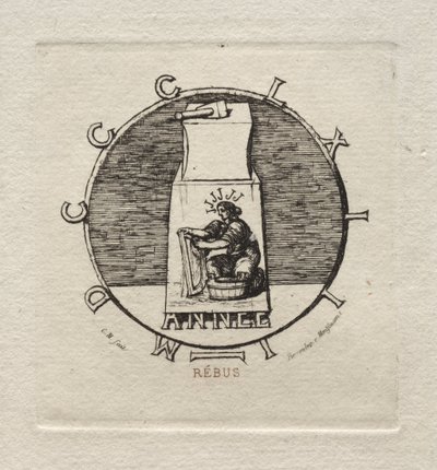 Rebus: Aqui reside a antiga vingança, 1863. de Charles Meryon