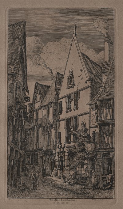 Rue des Toiles, Bourges de Charles Meryon