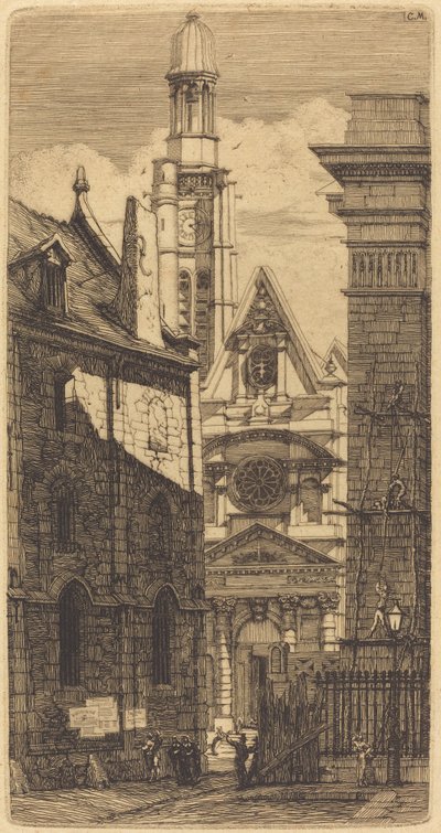 Saint-Etienne-du-Mont, Paris (Igreja de Santo Estêvão do Monte, Paris) de Charles Meryon