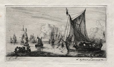 Pescadores do Mar do Sul, 1850. de Charles Meryon