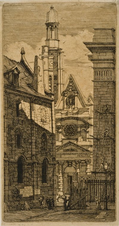 St. Etienne-du-Mont, Paris, de gravuras para Paris de Charles Meryon