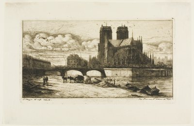 A abside de Notre-Dame, Paris de Charles Meryon