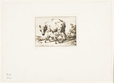 A ovelha com dois cordeiros de Charles Meryon