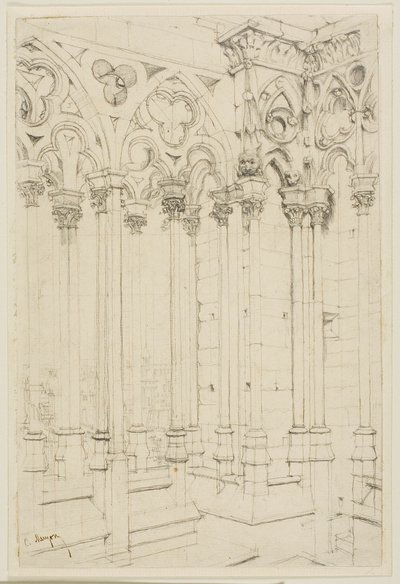 A Galeria de Notre-Dame, Paris de Charles Meryon