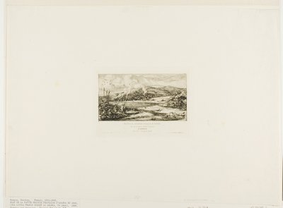 A pequena colônia francesa em Akaroa, 1845 de Charles Meryon
