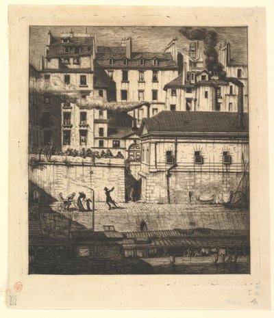 O necrotério, Paris (La Morgue) de Charles Meryon