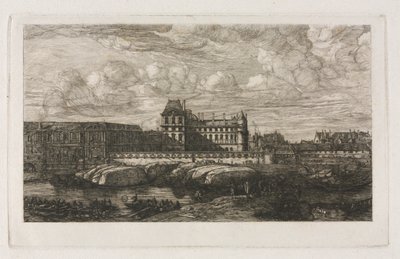 O Louvre velho de uma pintura por Zeeman, 1651, 1866. de Charles Meryon