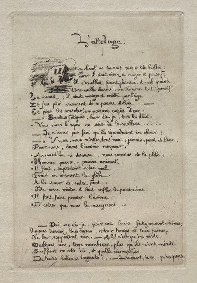 O lavrador e seu cavalo. de Charles Meryon