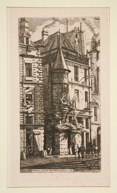 Tourelle, Rue de la Tixeranderie (Casa com torre, rue de la Tixeranderie) de Charles Meryon