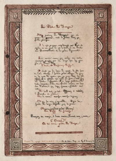 Versos ao piloto de Tonga, 1856. de Charles Meryon