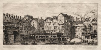 Vista de parte da cidade de Paris, perto do final do século XVII, 1861. de Charles Meryon