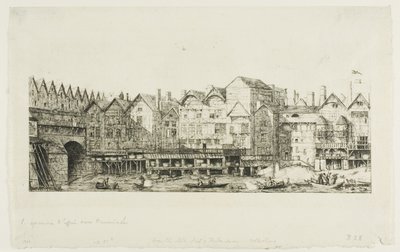 Vista de parte da cidade de Paris em direção ao final do século XVII de Charles Meryon