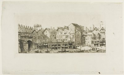 Vista de parte da cidade de Paris em direção ao final do século XVII de Charles Meryon