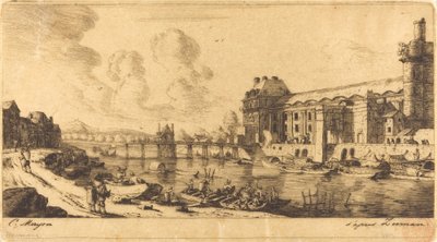 Le Pavillon de Mille. et une partie du Louvre de Charles Meryon after Reinier Nooms, called Zeeman