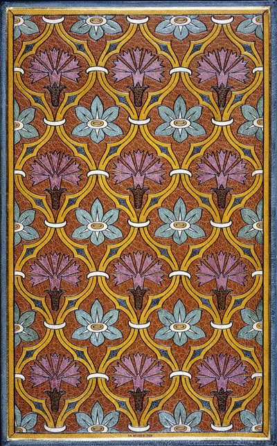 Capa interna com desenho floral de Charles Meunier