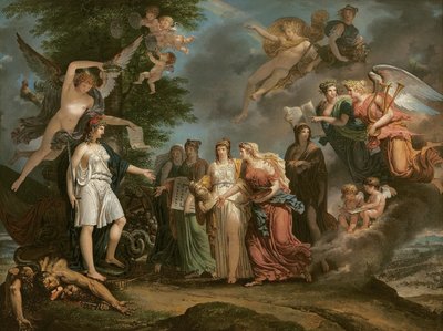 França triunfante incentivando as ciências e as artes durante a guerra, 1794 de Charles Meynier
