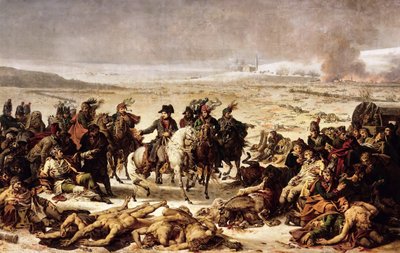 Napoleão no campo de batalha de Eylau, 9 de fevereiro de 1807 de Charles Meynier