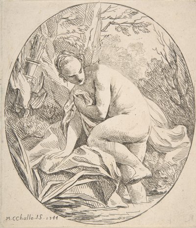 Diana no banho, 1744. de Charles-Michel-Ange Challe