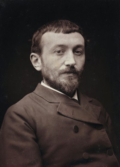 Álbum Artístico e Biográfico, 5º ano, salão 1885; retrato do pintor francês Alfred-Henri Bramtot (1852-1894) de Charles Michelez