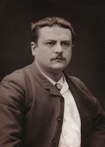 Álbum Artístico e Biográfico, 6º ano, Salão 1885; Retrato do pintor francês Royer Lionel (1852-1926) de Charles Michelez