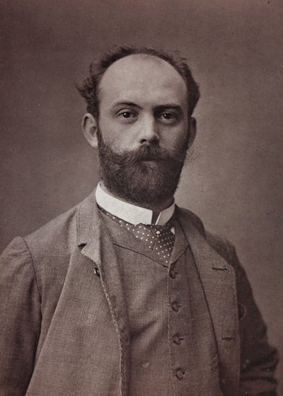 Álbum Artístico e Biográfico, 6º ano, Salão 1885; retrato do pintor francês Ernest Bordes (1852-1914) de Charles Michelez