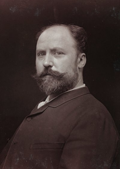 Álbum Artístico e Biográfico, 6º ano, Salão 1885; retrato do pintor francês Paul Grolleron (1848-1901) de Charles Michelez