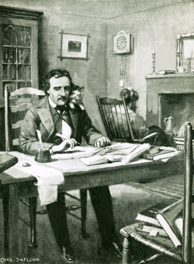 Poe no trabalho sob os olhos de Catalina de Charles Mills Sheldon